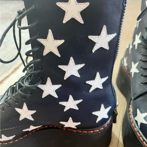 R13 Double Rockstar Stack Combat Boots - Picture 7 of 8